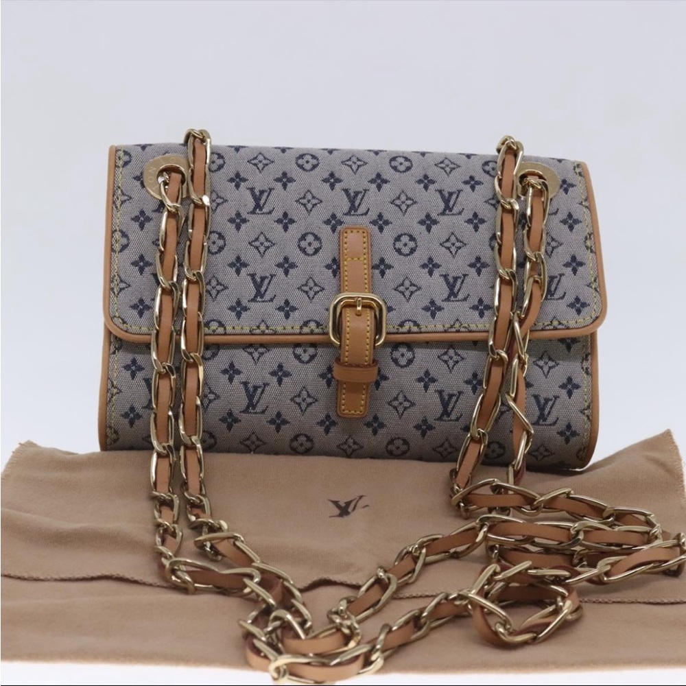 Louis Vuitton Monogram Canvas Bag - Gray and Tan